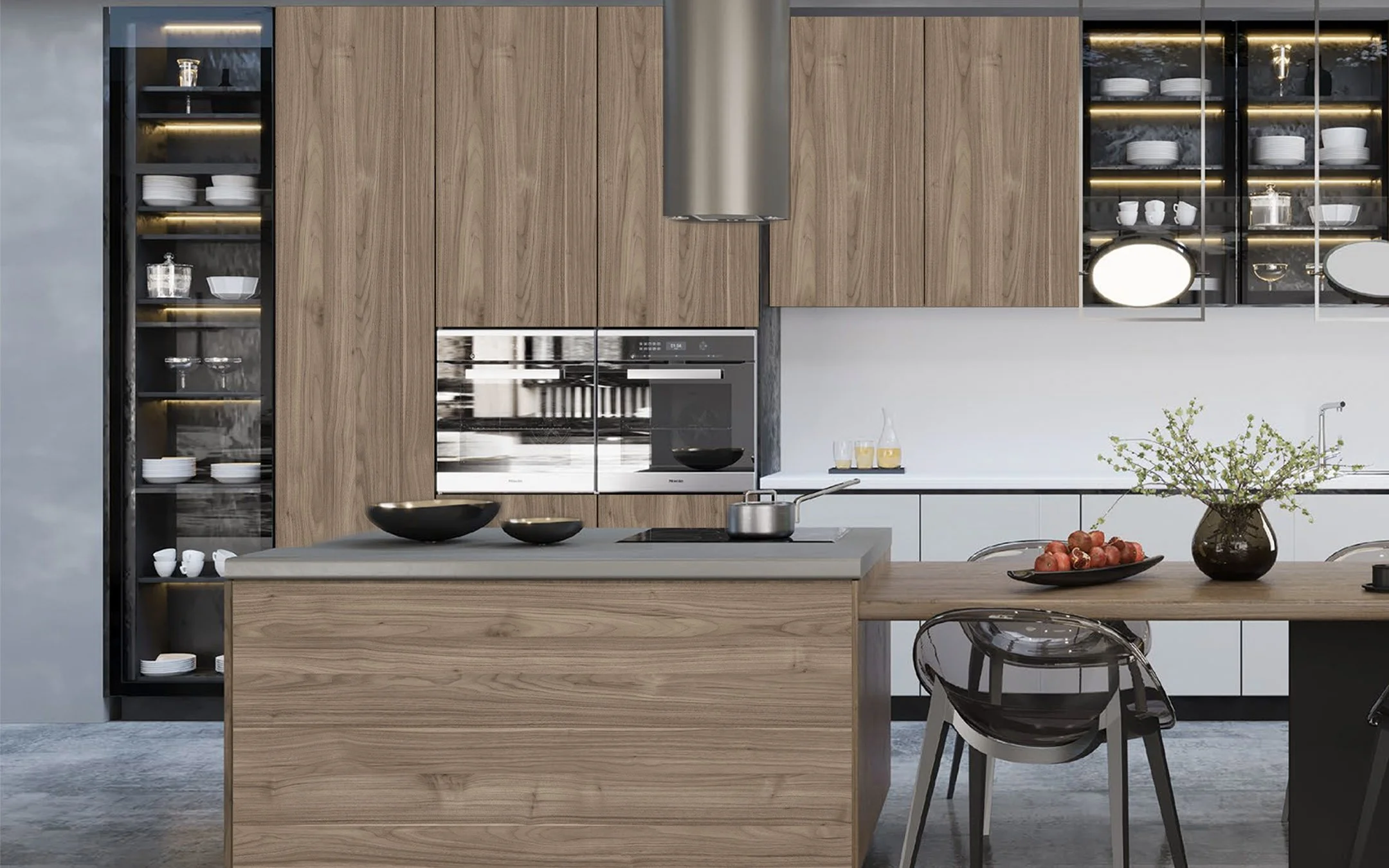Italian Collection - Textured Melamine Panel. A902 - Noce Stelvio